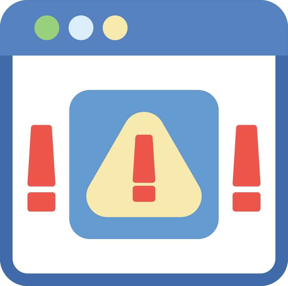 Web Alert Vector Icon