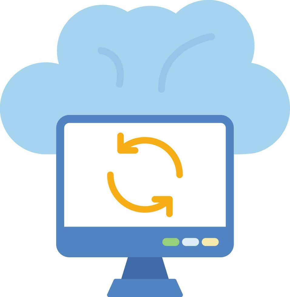 Cloud Sync Vector Icon