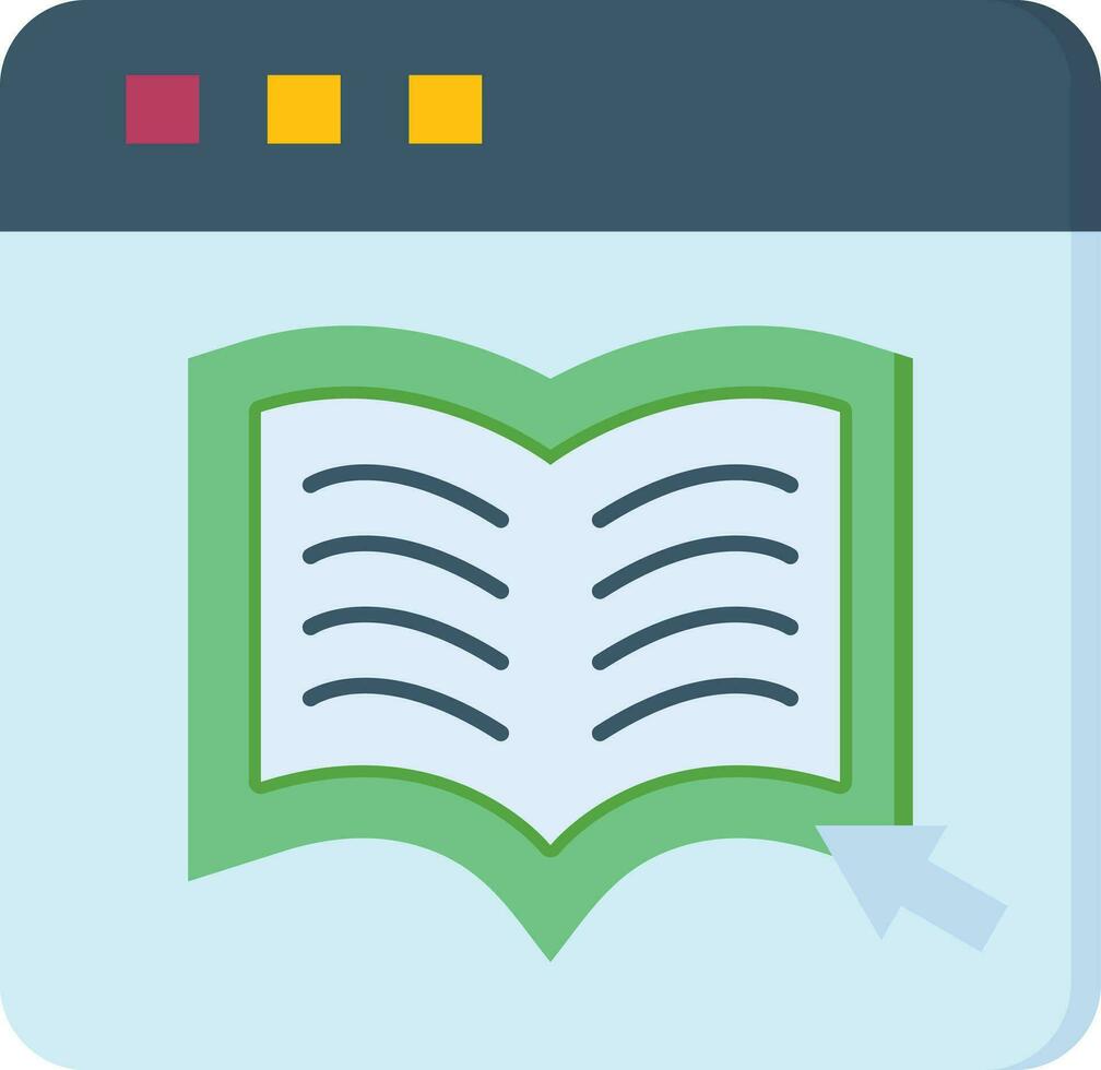 Online Reading Vector Icon
