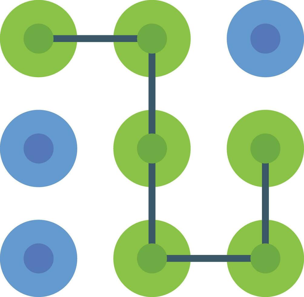Pattern Lock Vector Icon