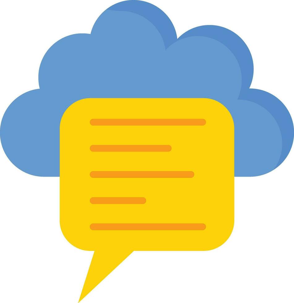 Cloud Message Vector Icon