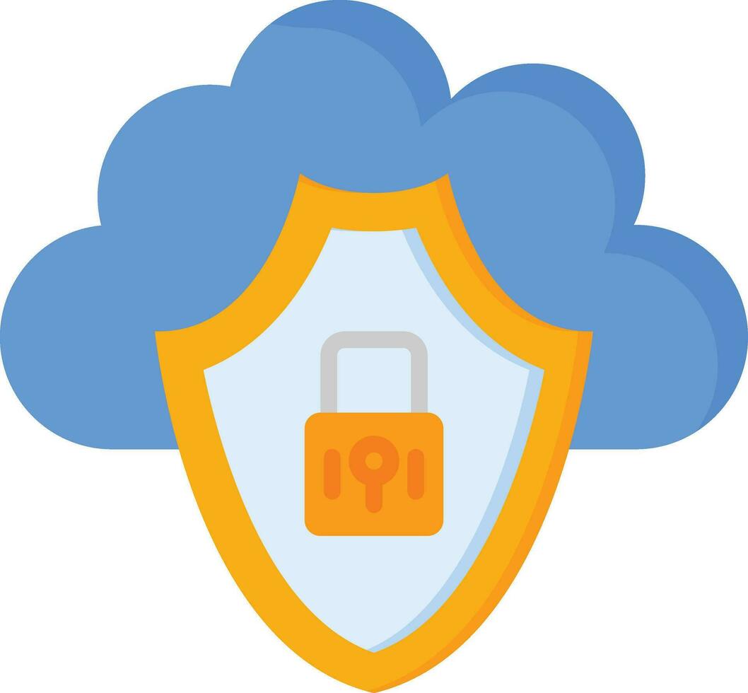 Cloud Security Vector Icon