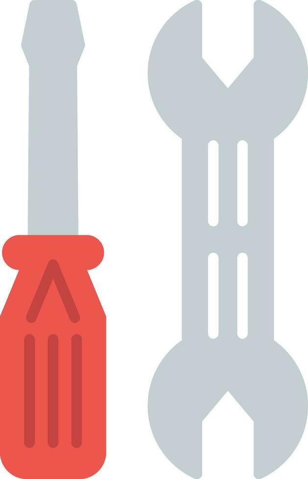Screwdriver and Wrench Vector Icon