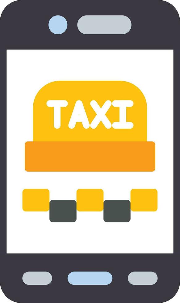 Mobile Taxi Vector Icon