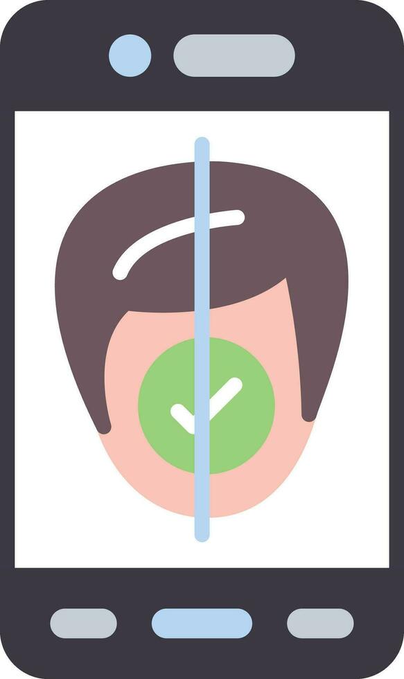 Mobile Face Scan Vector Icon