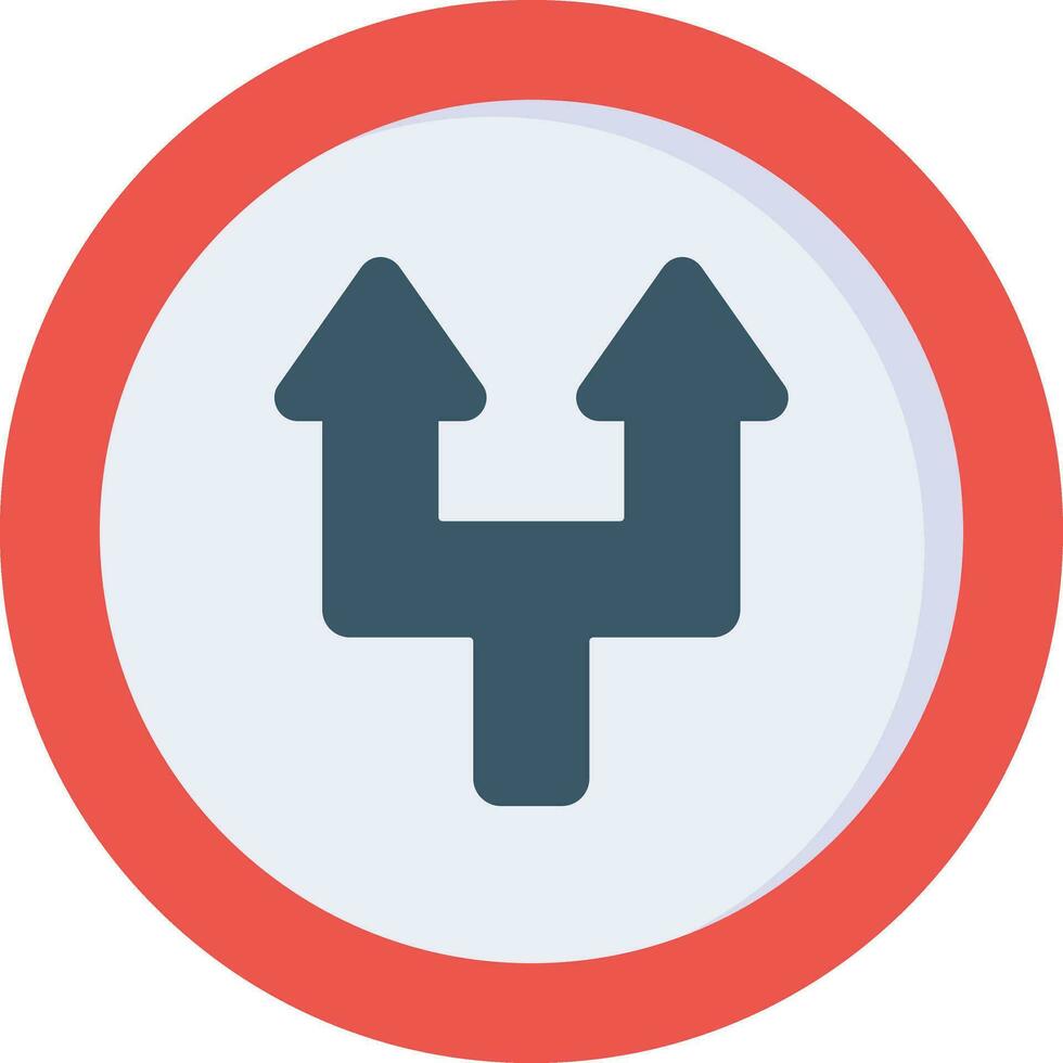 Split Road Vector Icon
