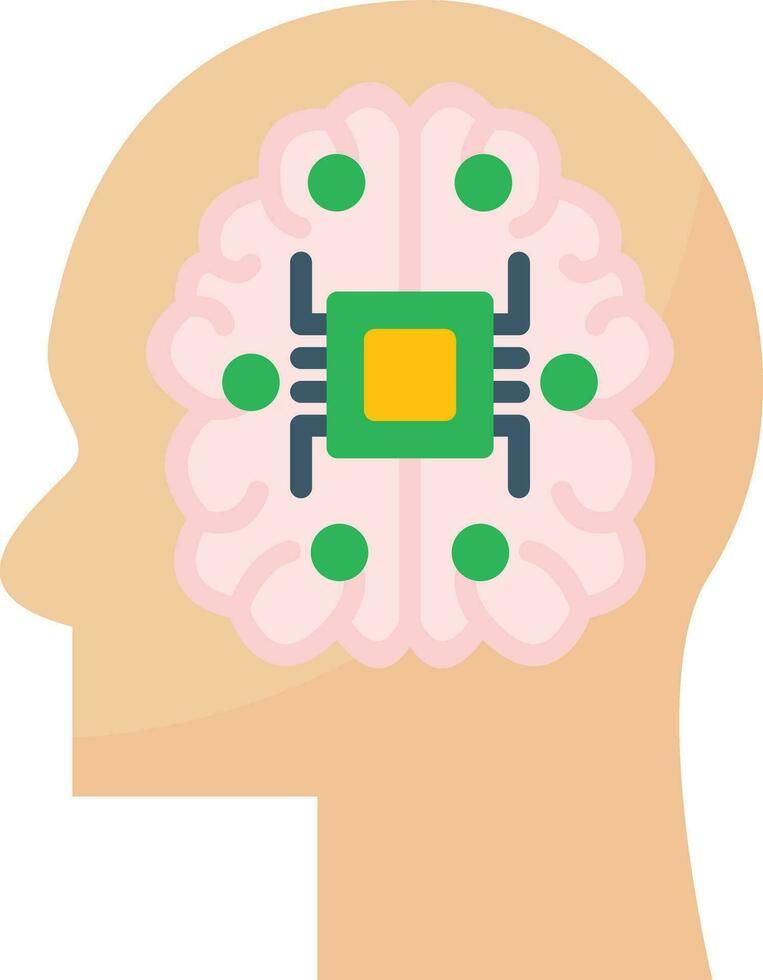 icono de vector de cerebro humano