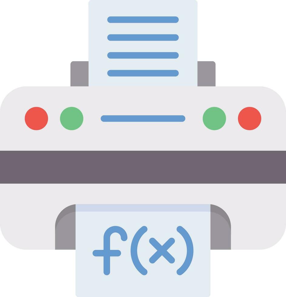icono de vector de hoja de matemáticas de impresión