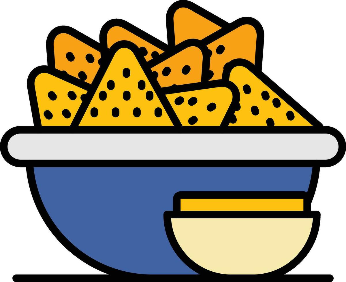 icono de vector de nachos