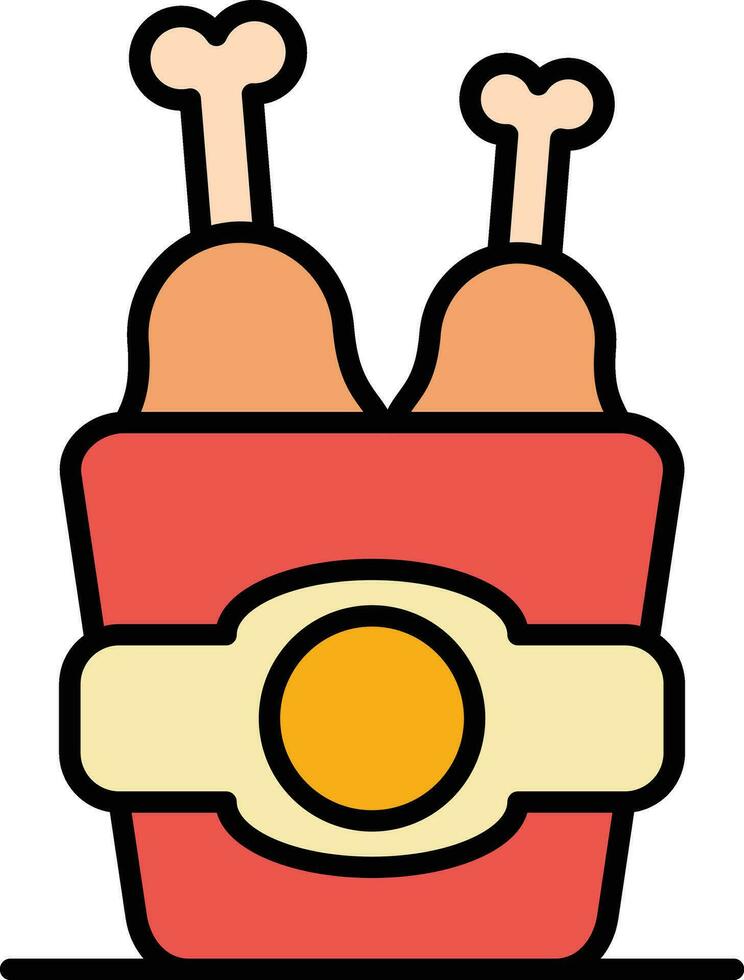 Fried Chicken Vector Icon