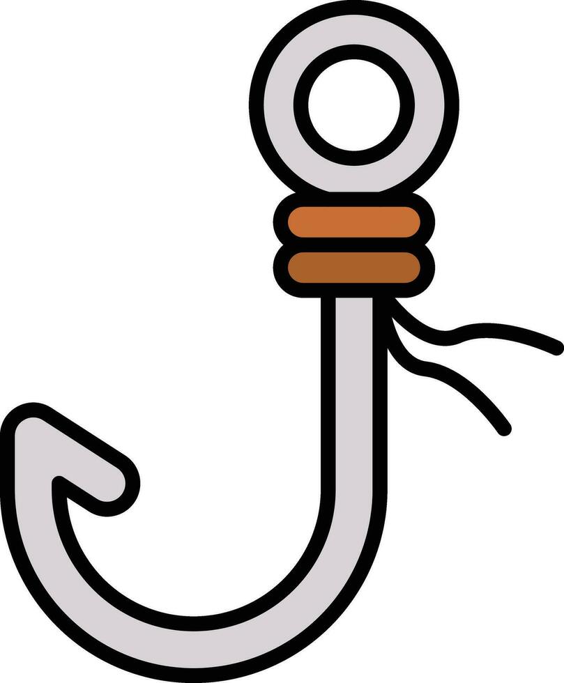 Fish Hook Vector Icon