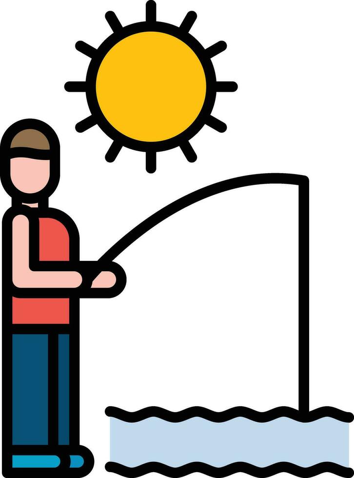 Summer Fishing Vector Icon