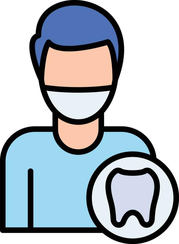 masculino dentista vector icono