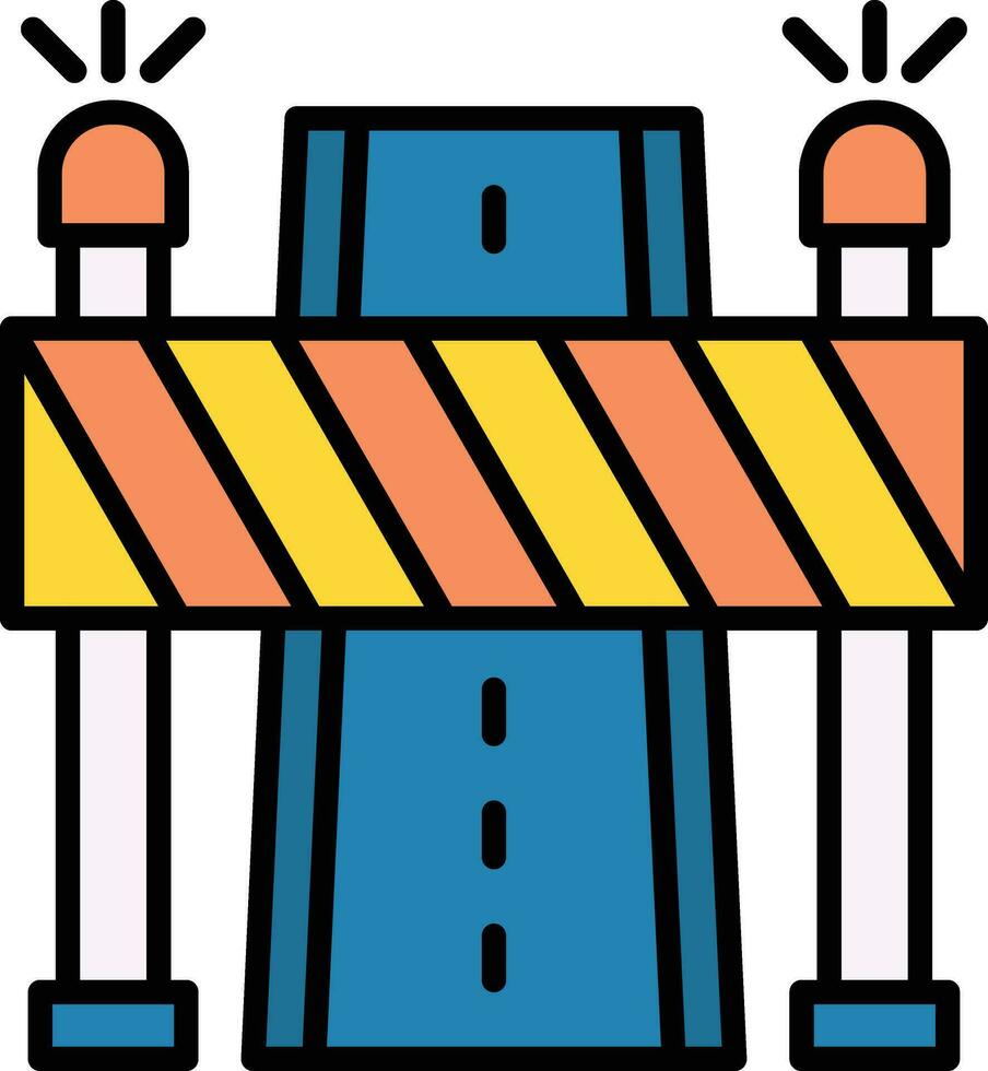 Road Block Vector Icon