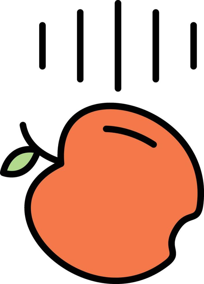 Falling Apple Vector Icon