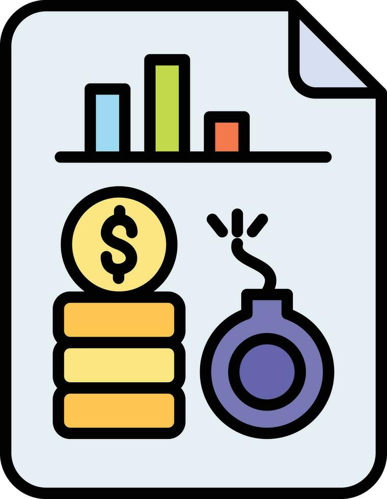 Debt Analysis Vector Icon