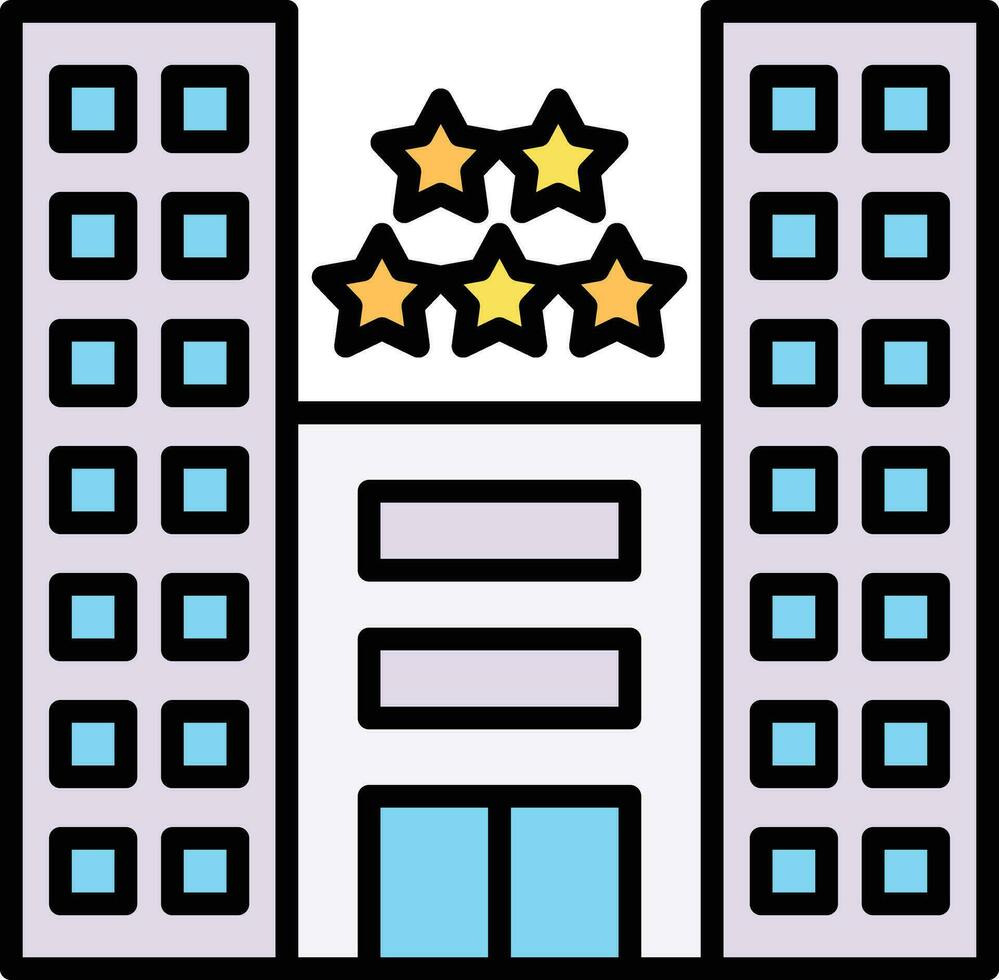 5 Star Hotel Vector Icon