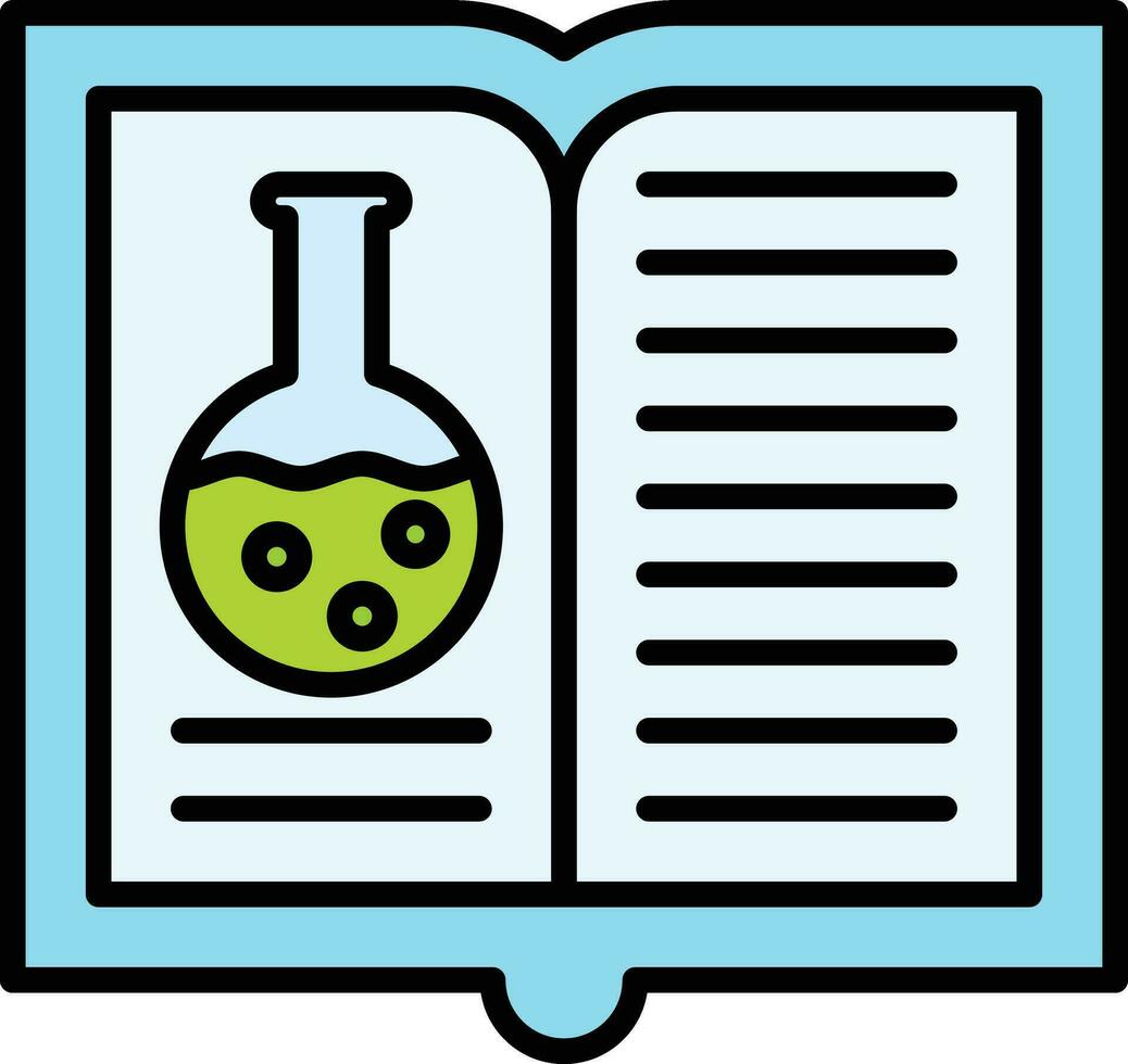 Chemistry Open Book Vector Icon