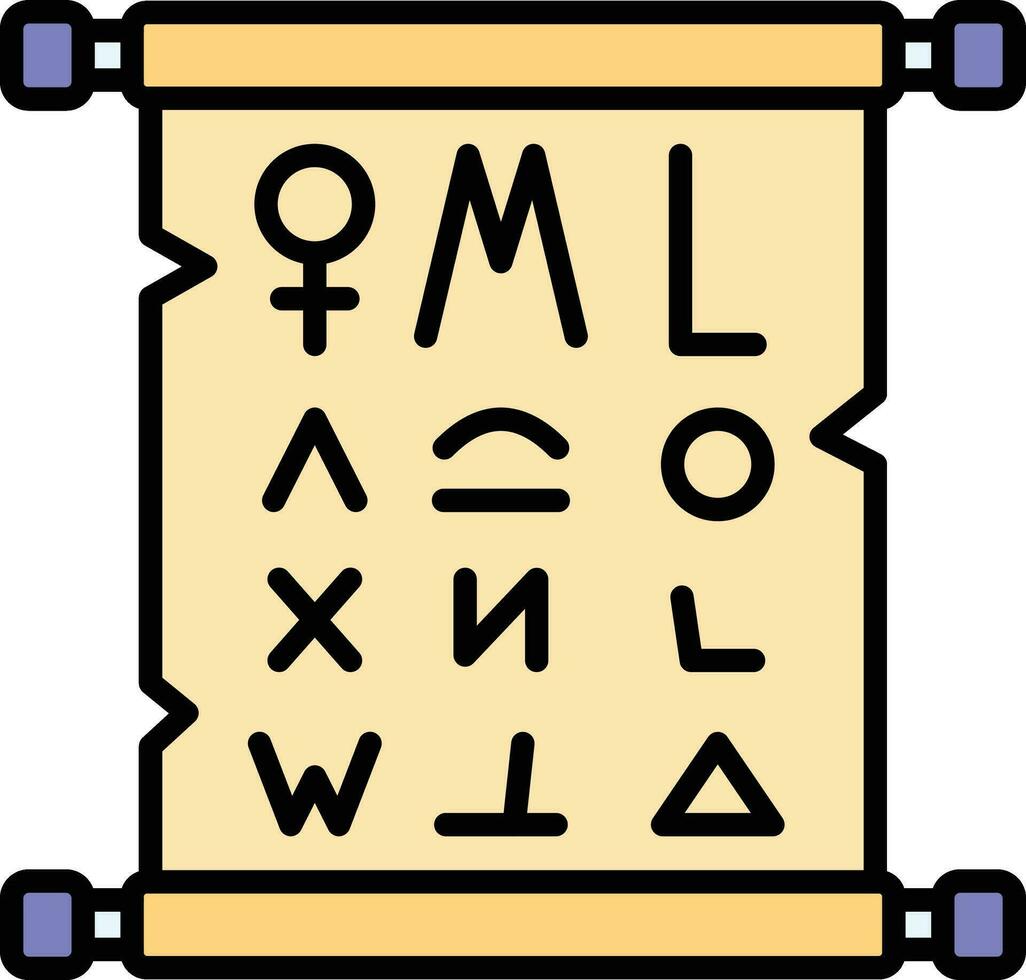 icono de vector de papiro