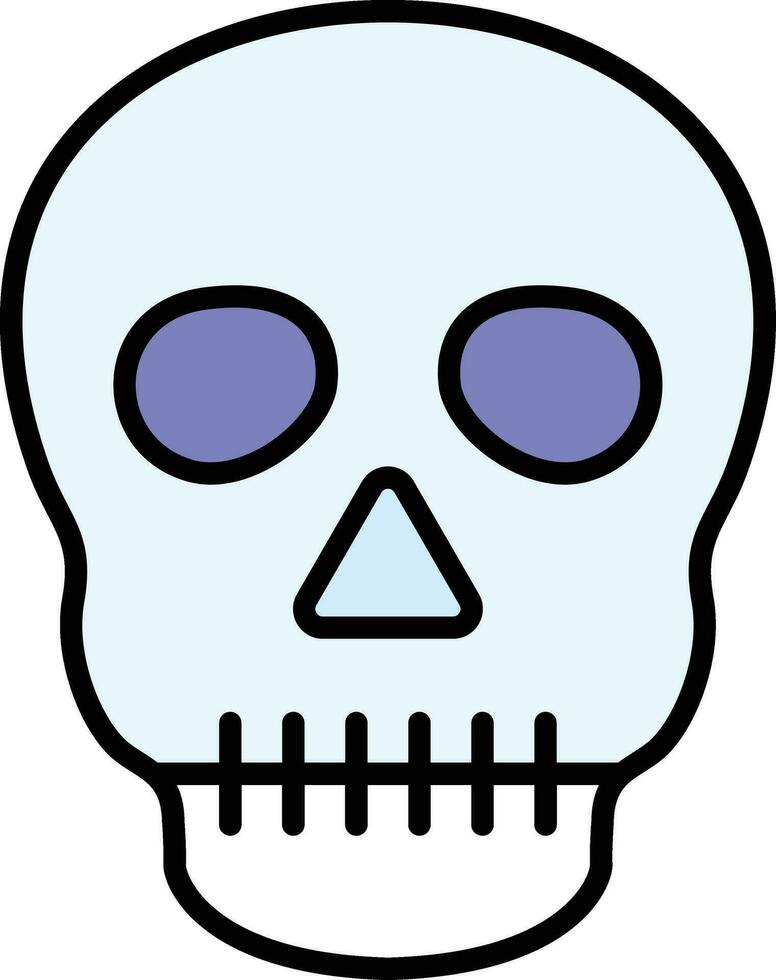 icono de vector de calavera