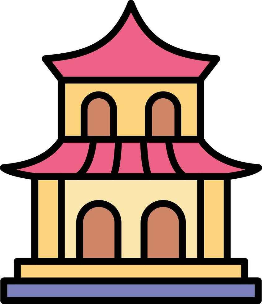 icono de vector de pagoda