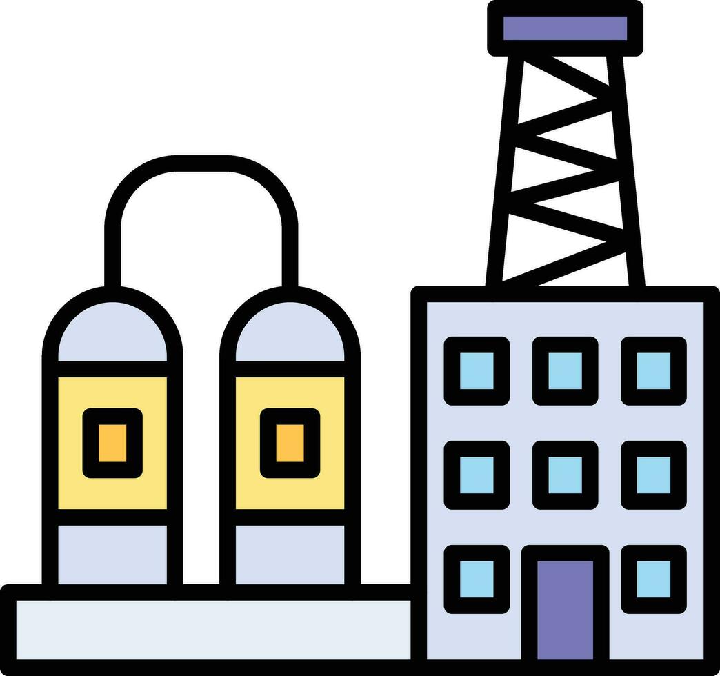 Oil Refinery Vector Icon