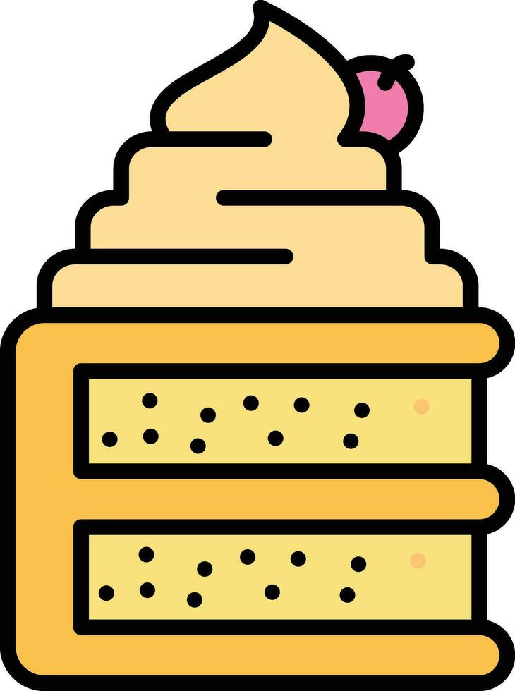Sponge Cake Vector Icon