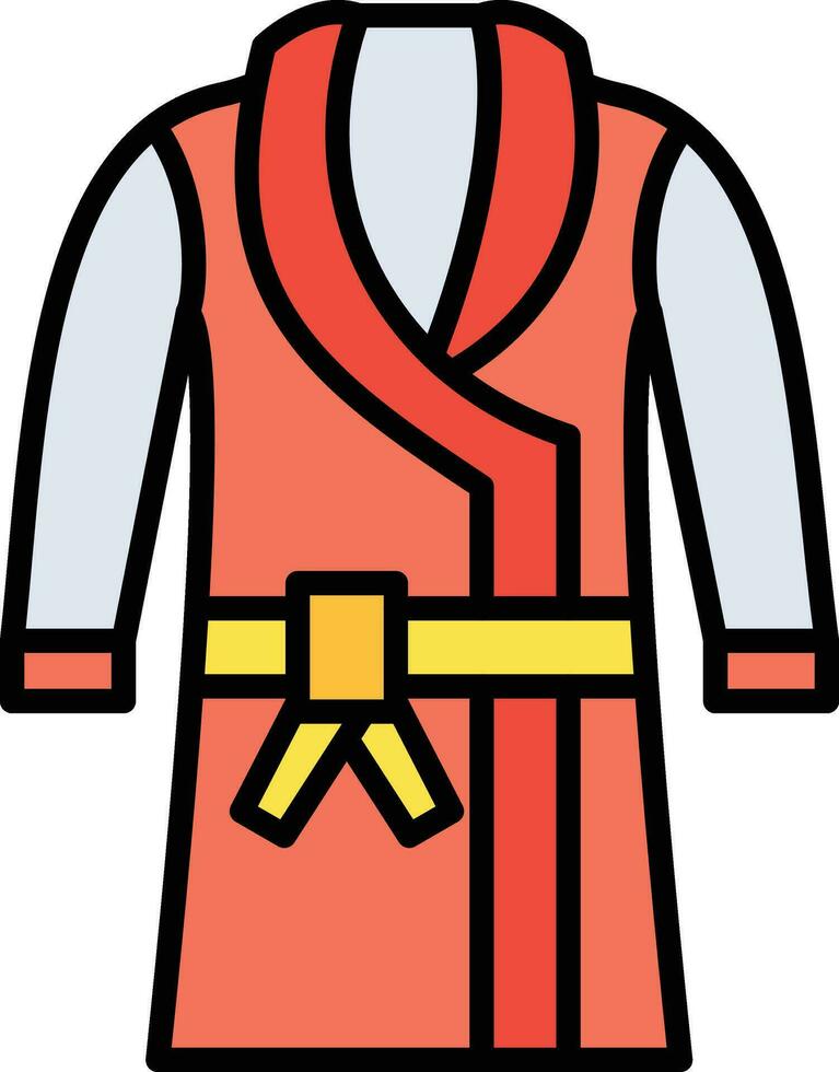 Bath Robe Vector Icon