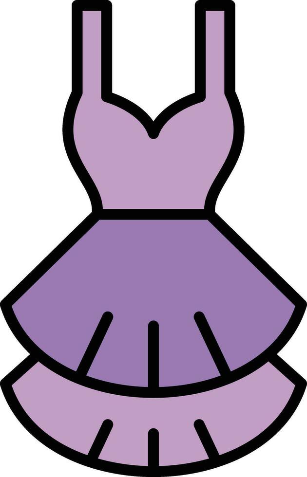 icono de vector de vestido de fiesta