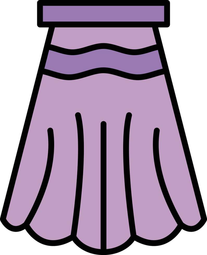 Long Skirt Vector Icon