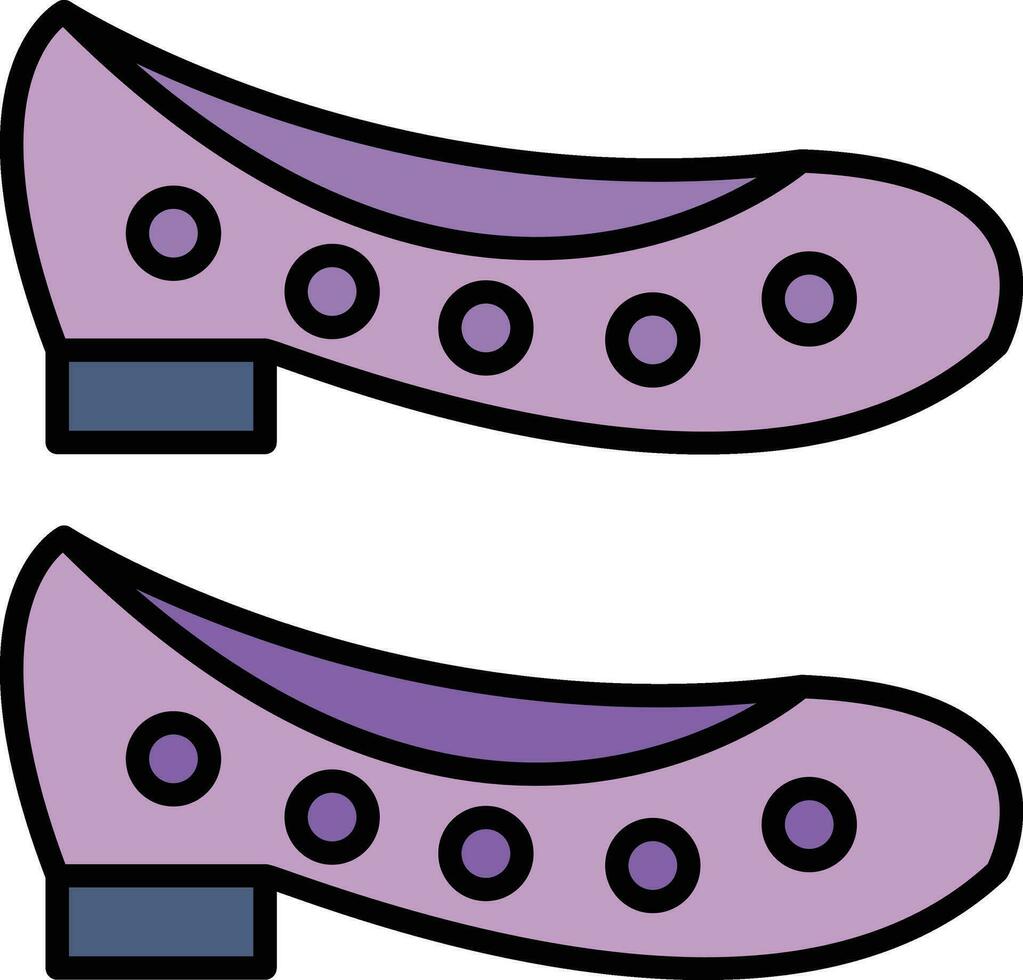plano Zapatos vector icono