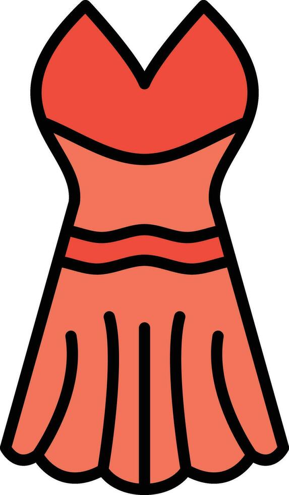 Cocktail Dress Vector Icon