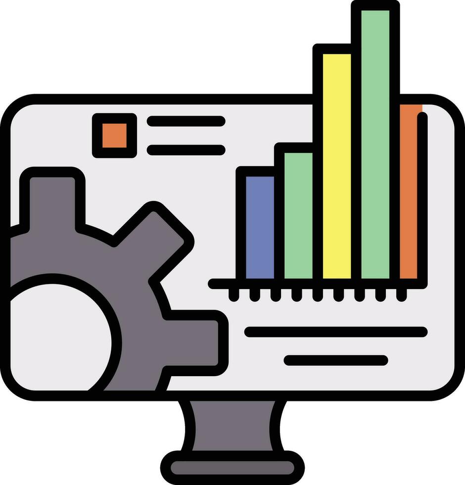 Ingenieria monitor vector icono