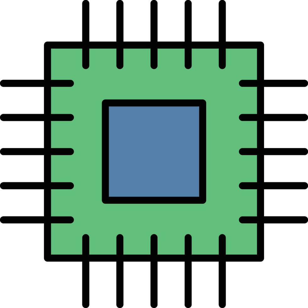 microprocesador vector icono