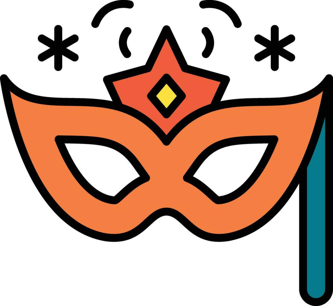 New Year Mask Vector Icon