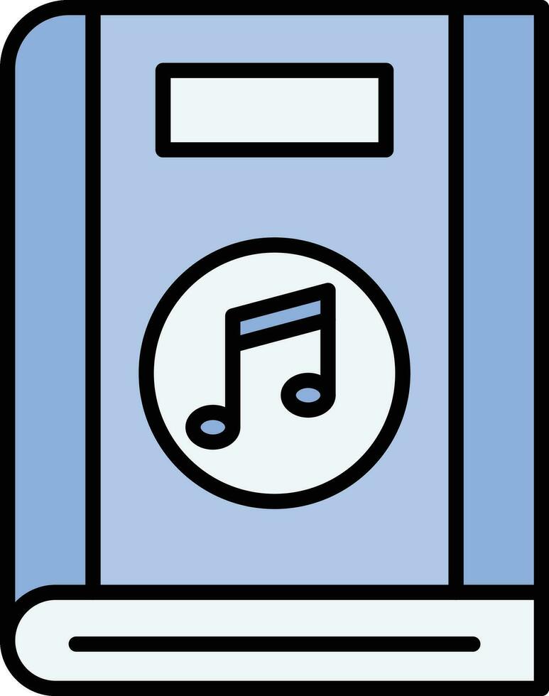 icono de vector de libro de música