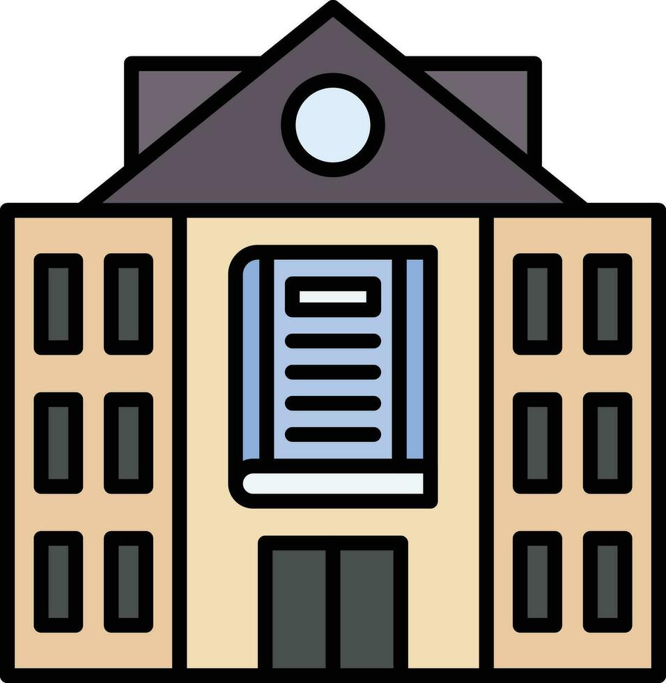Library Building Vector Icon