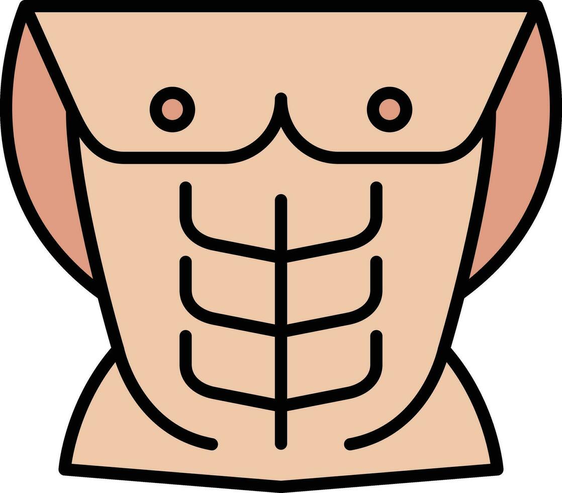 abdominales vector icono