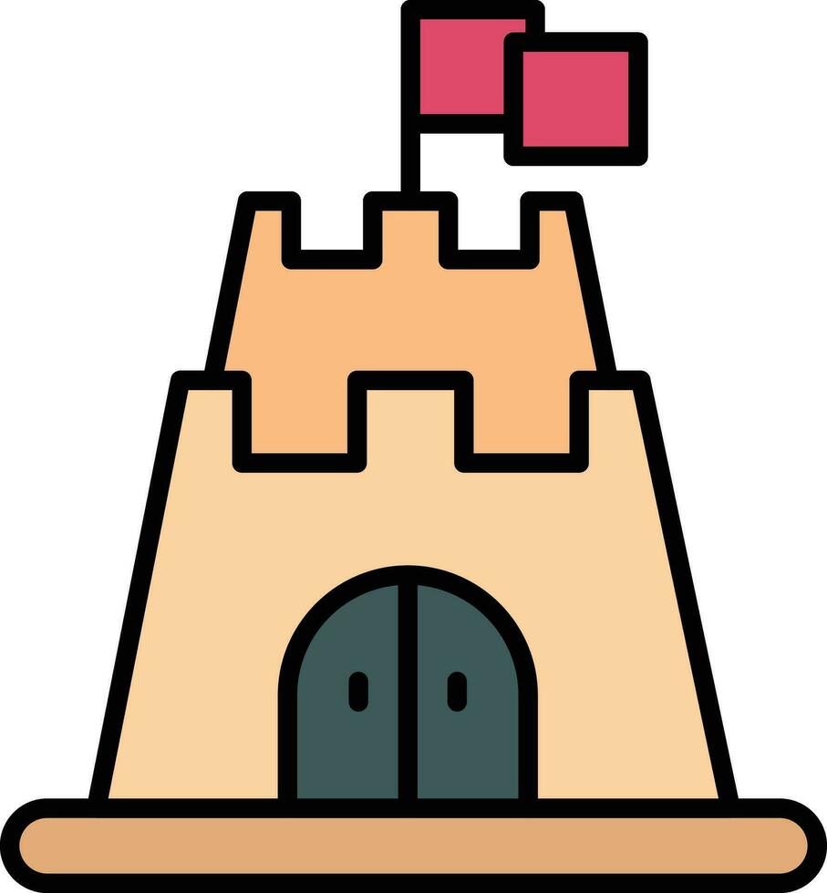 castillo juguete vector icono