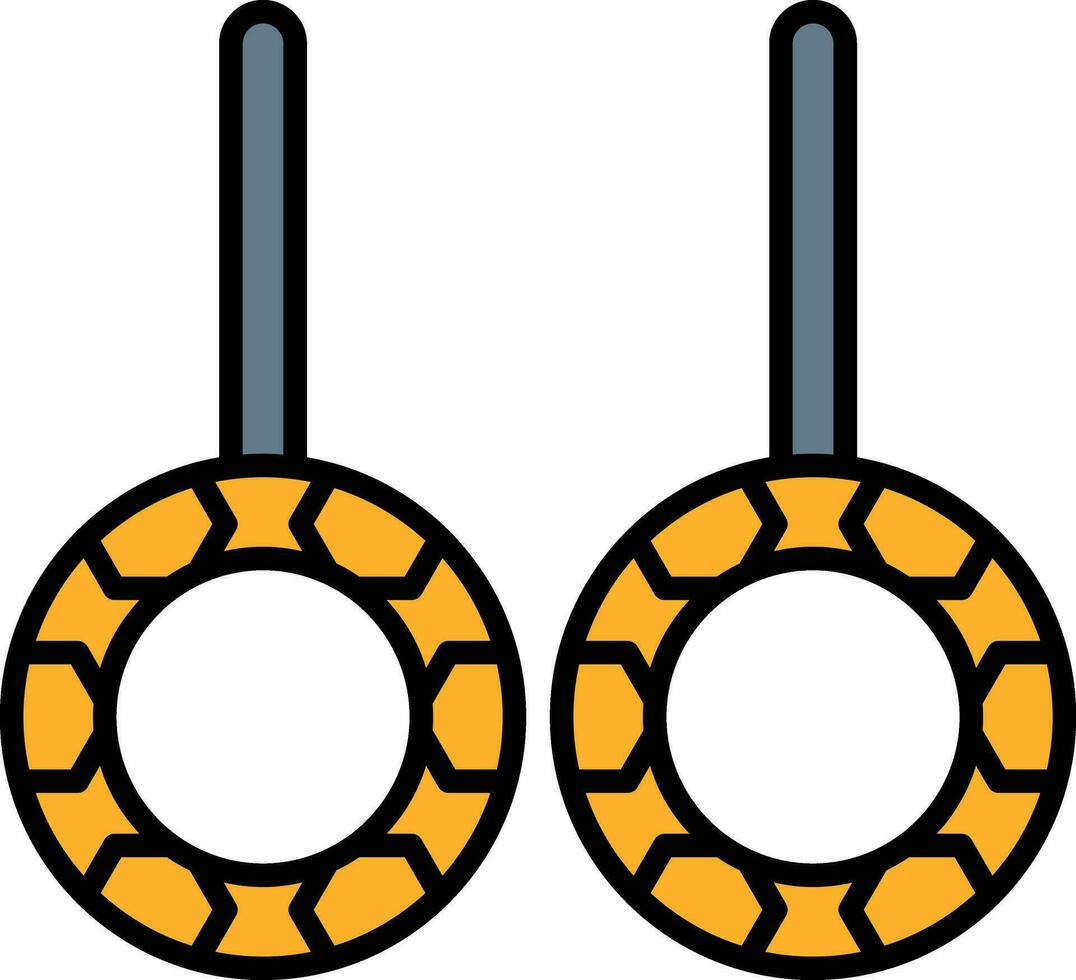 Gym Rings Vector Icon
