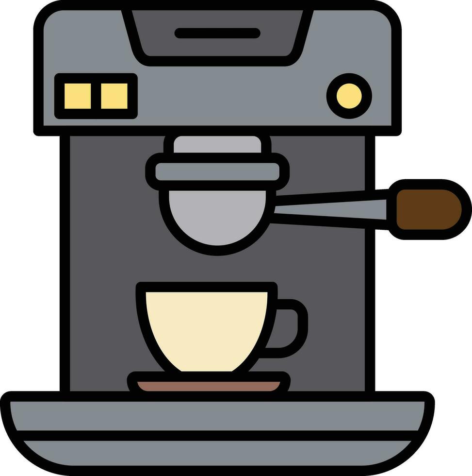 icono de vector de máquina de café