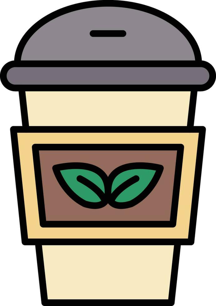 Mint Coffee Vector Icon