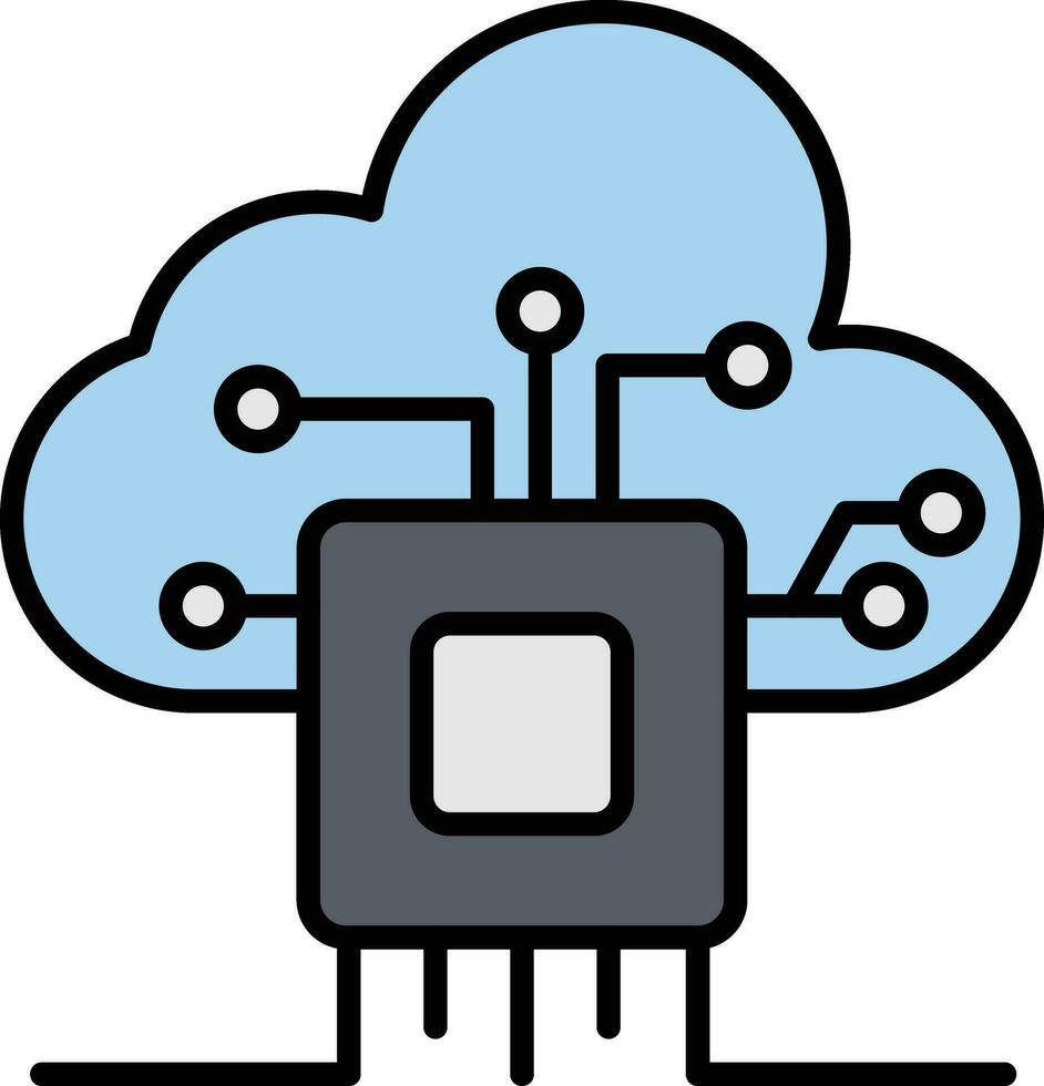 Cloud Based Architecture Vector Icon