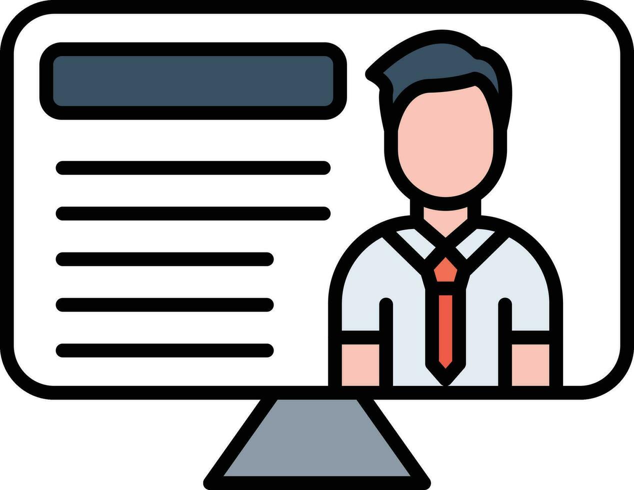 Online Lecture Vector Icon