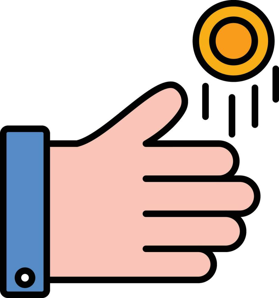 Coin Toss Vector Icon