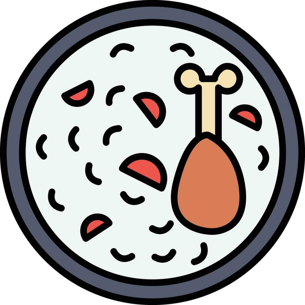 Chicken Rice Vector Icon