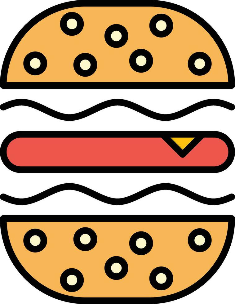 Burger Sandwich Vector Icon