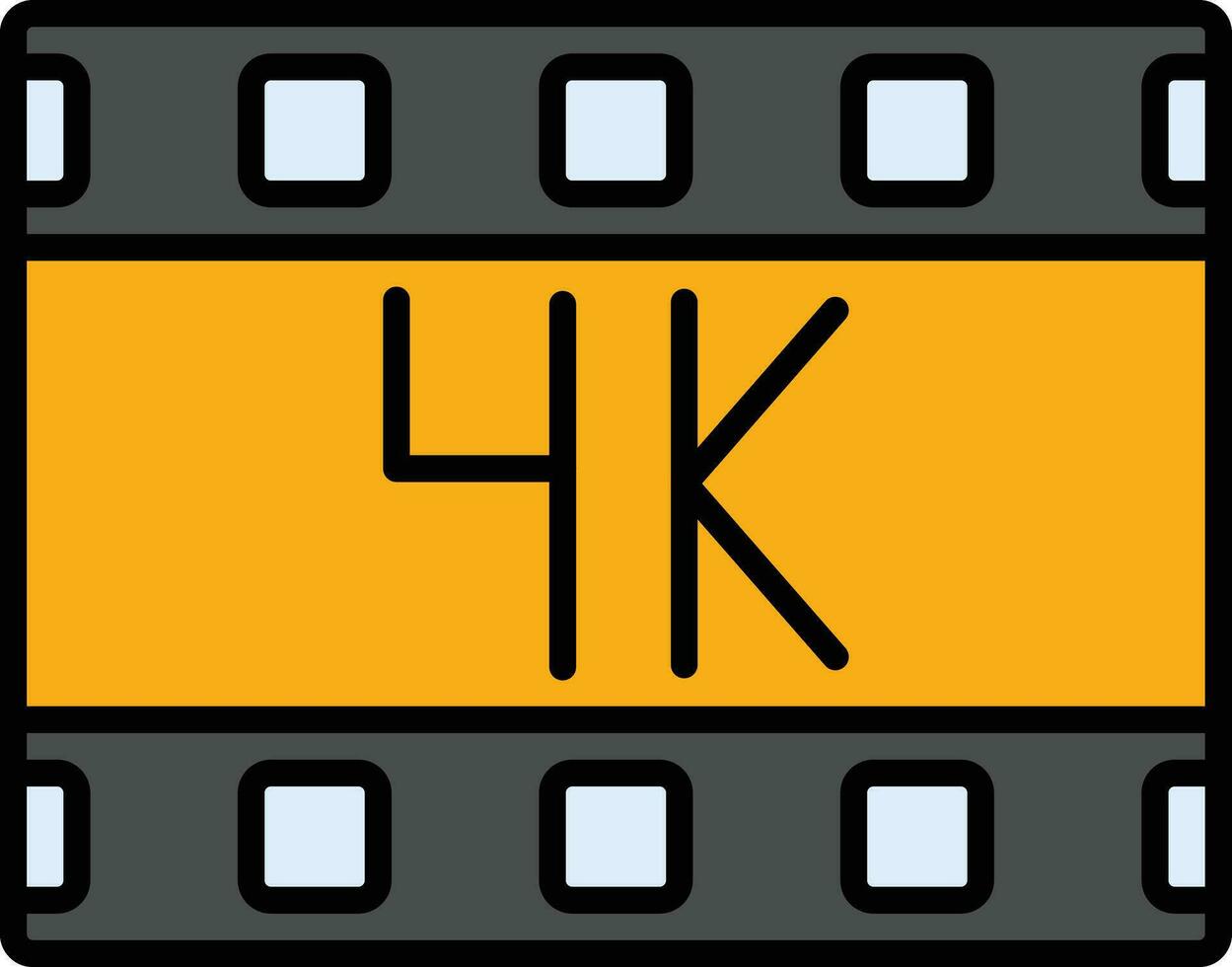 4k Film Vector Icon