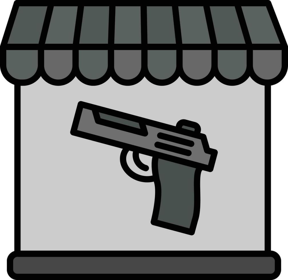 pistola tienda vector icono