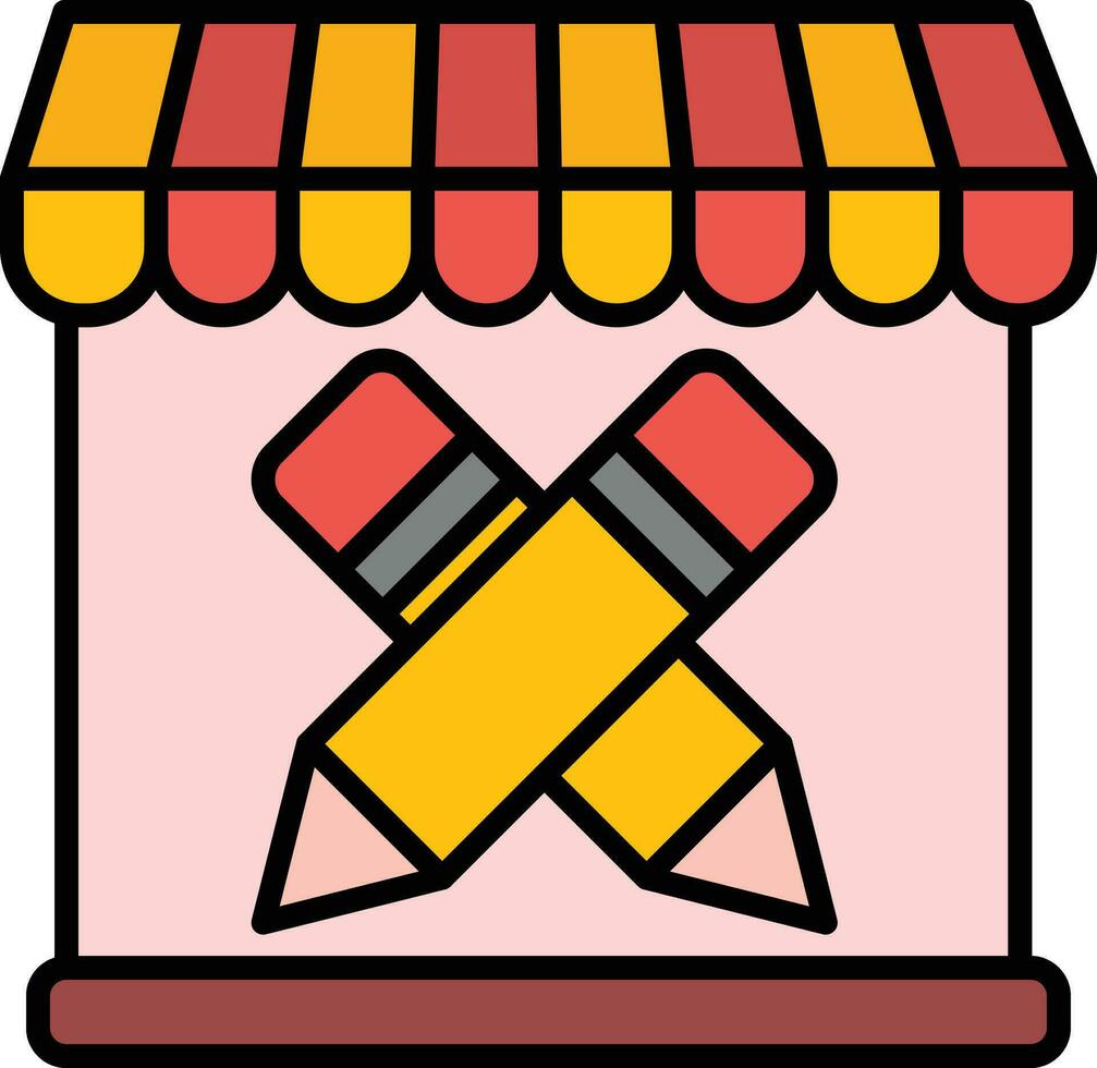 Stationery Shop Vector Icon